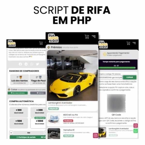 Script Rifa 10.0 em PHP / Laravel – Sistema Completo com Fazendinha, 1 Milhão de Números e Afiliados